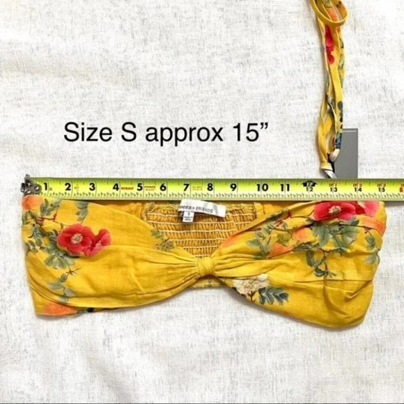 NEW Lovers + Friends BROOK Bralette Yellow Floral - Picture 10 of 14